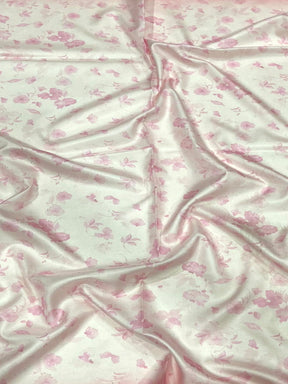 Blush Pink Floral Digital Print Silk Saree