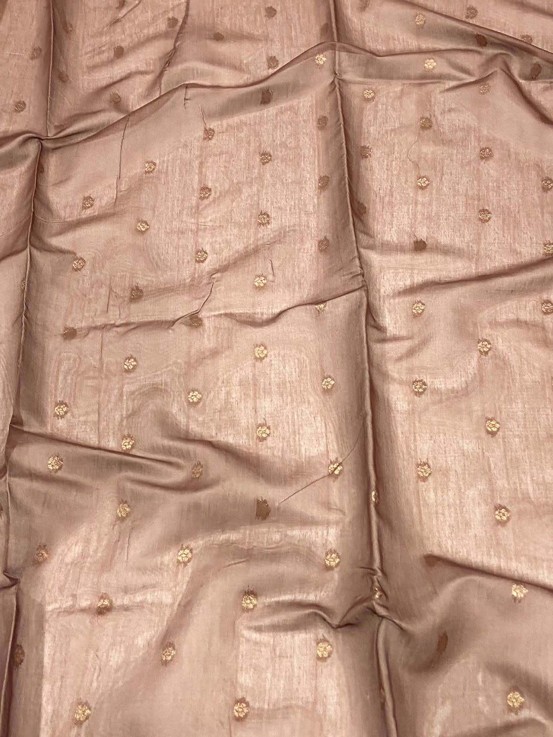Brown Banarasi Silk Katan Geometric Saree

