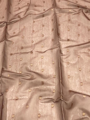 Brown Banarasi Silk Katan Geometric Saree

