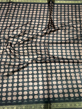 Pista Soft Silk Polka Dot Print Saree