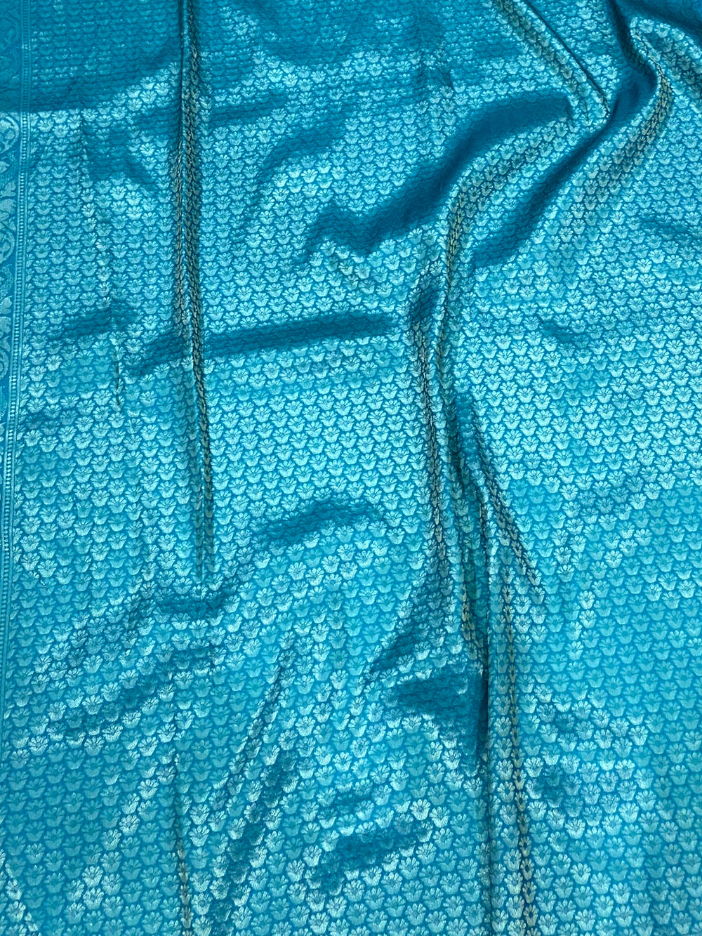 Dark Blue Kanjivaram Silk Digital Print Saree