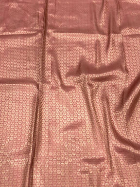 Rust Pink Kanjivaram Silk Digital Print Saree