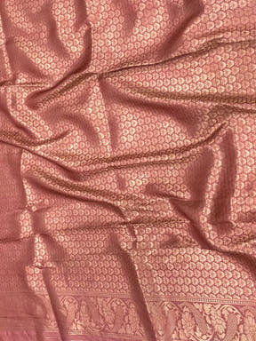 Rust Red Kanjivaram Silk Digital Print Saree

