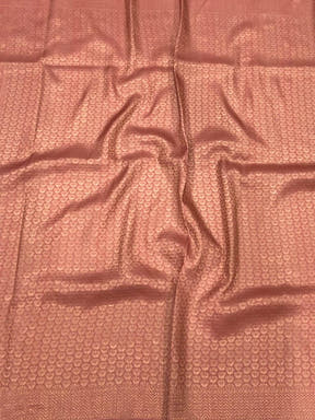 Radiant Peach Kanjivaram Silk Digital Print Saree

