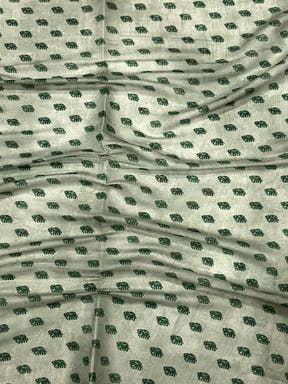 Sage Green Warli Art Tissue Chanderi Saree