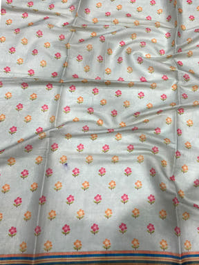 Floral Grace Green Chanderi Saree