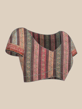 Soft Linen Kalamkari Block Print Sarees