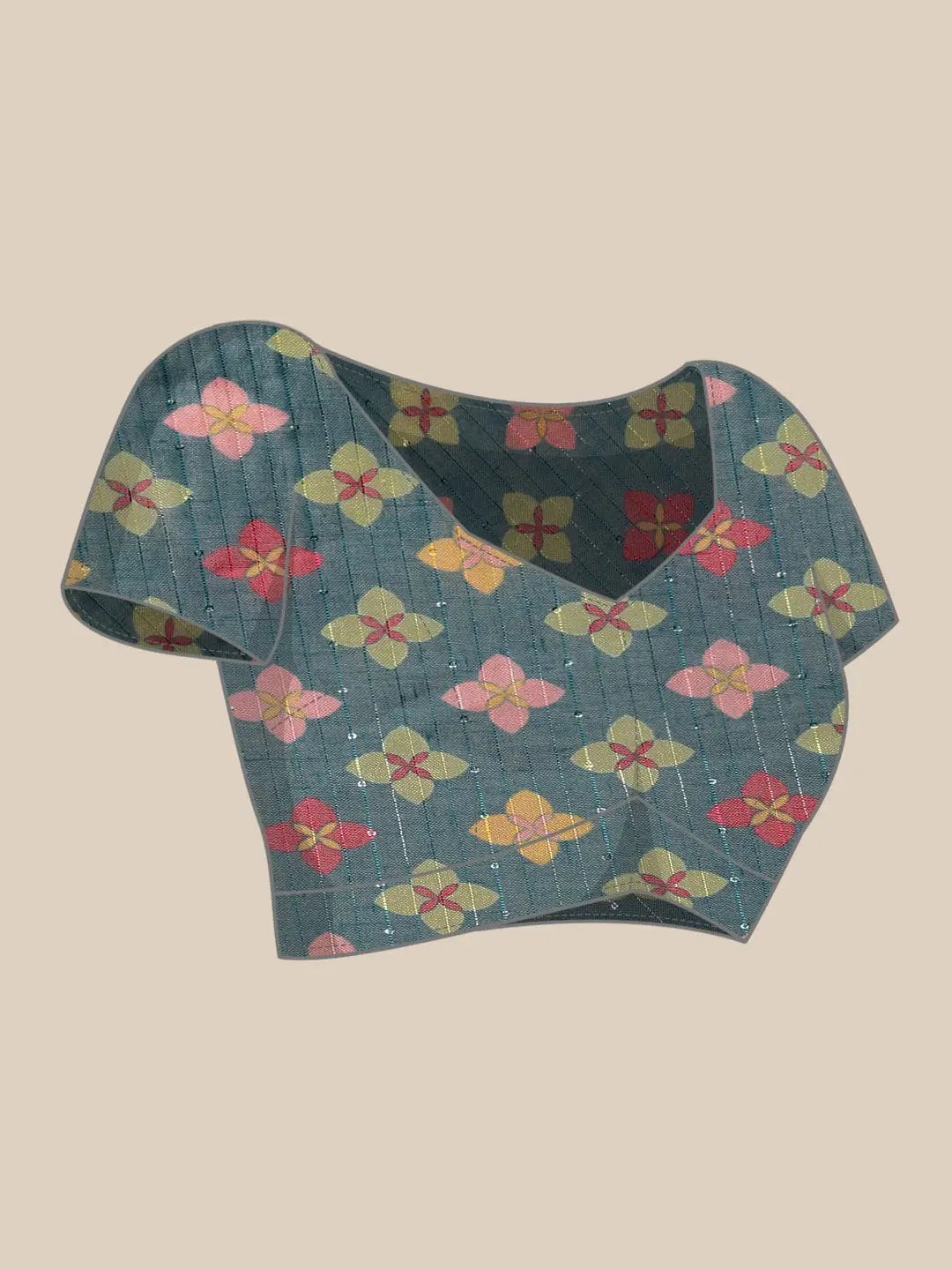 Soft Linen Kalamkari Block Print Sarees