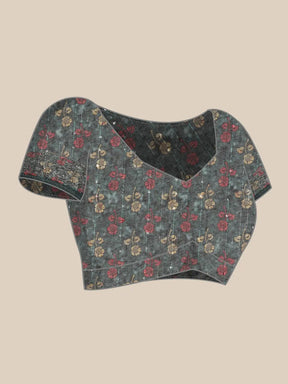 Beige Colour Soft Linen Kalamkari Block Print Saree