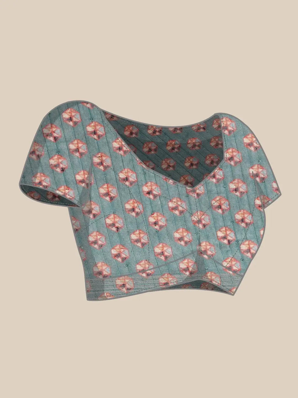Soft Linen Kalamkari Block Print Sarees