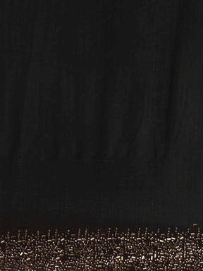 Black Colour Poly Silk Solid Saree with Embellished Border