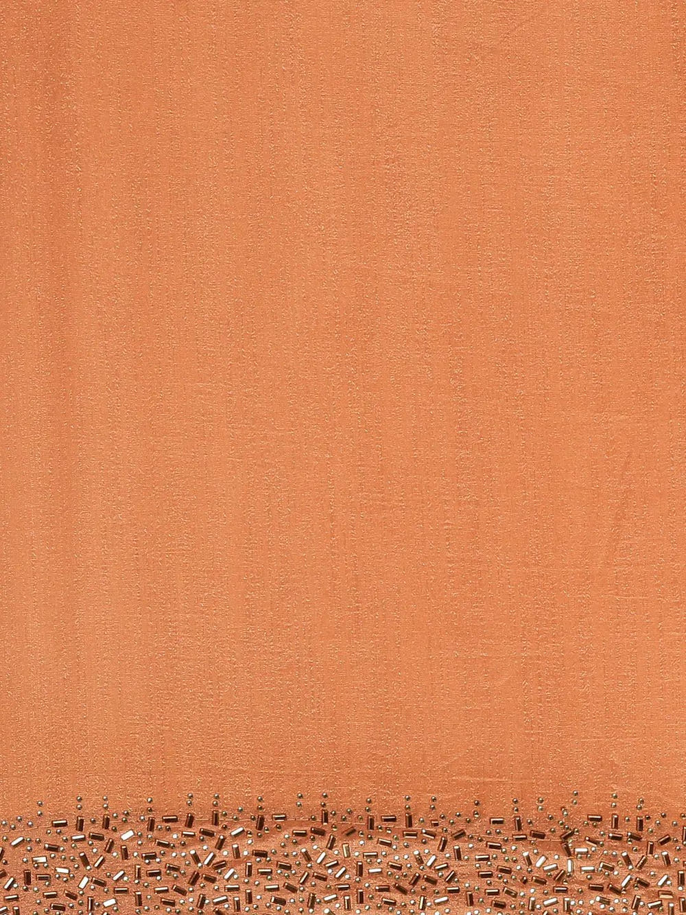 Peach Colour Poly Silk Solid Saree with Embellished Border