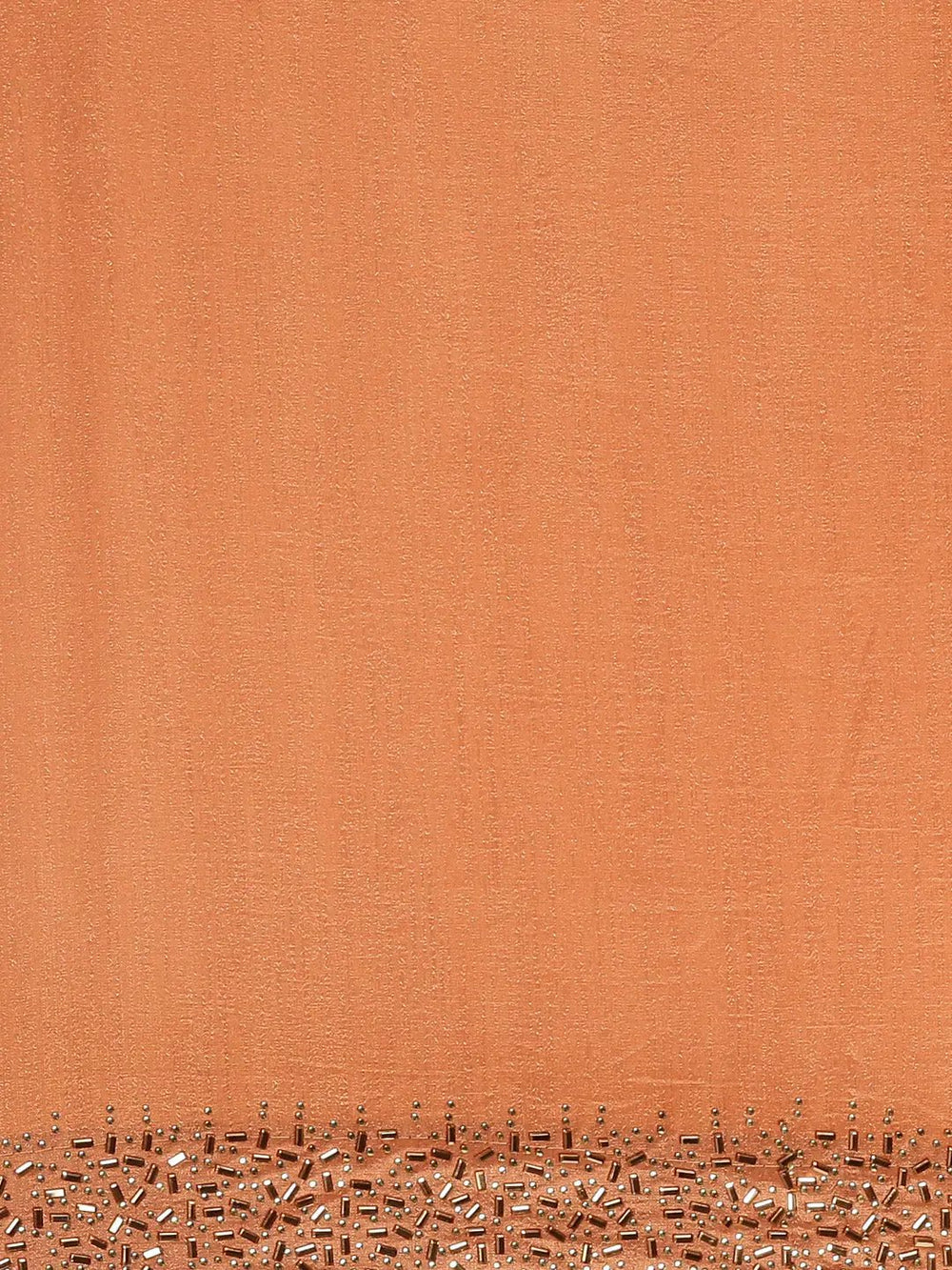 Peach Colour Poly Silk Solid Saree with Embellished Border