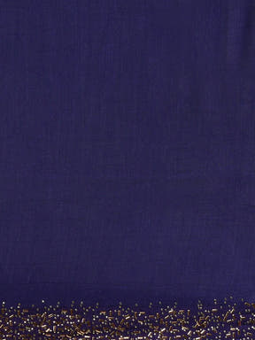 Blue Colour Poly Silk Solid Saree with Embellished Border