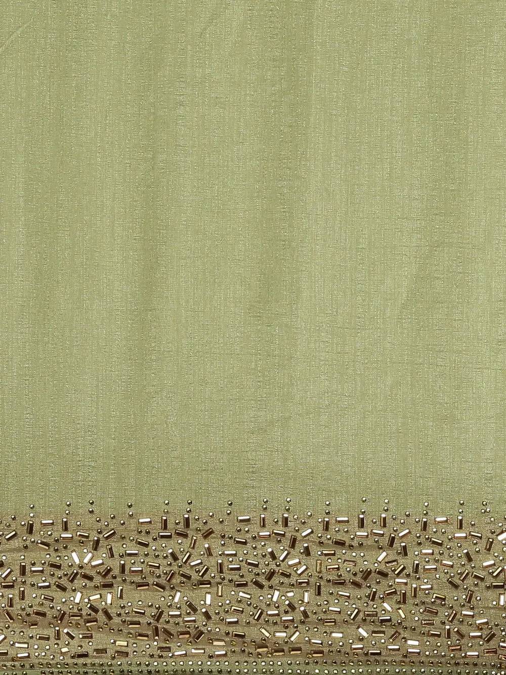 Green Colour Poly Silk Solid Saree with Embellished Border 