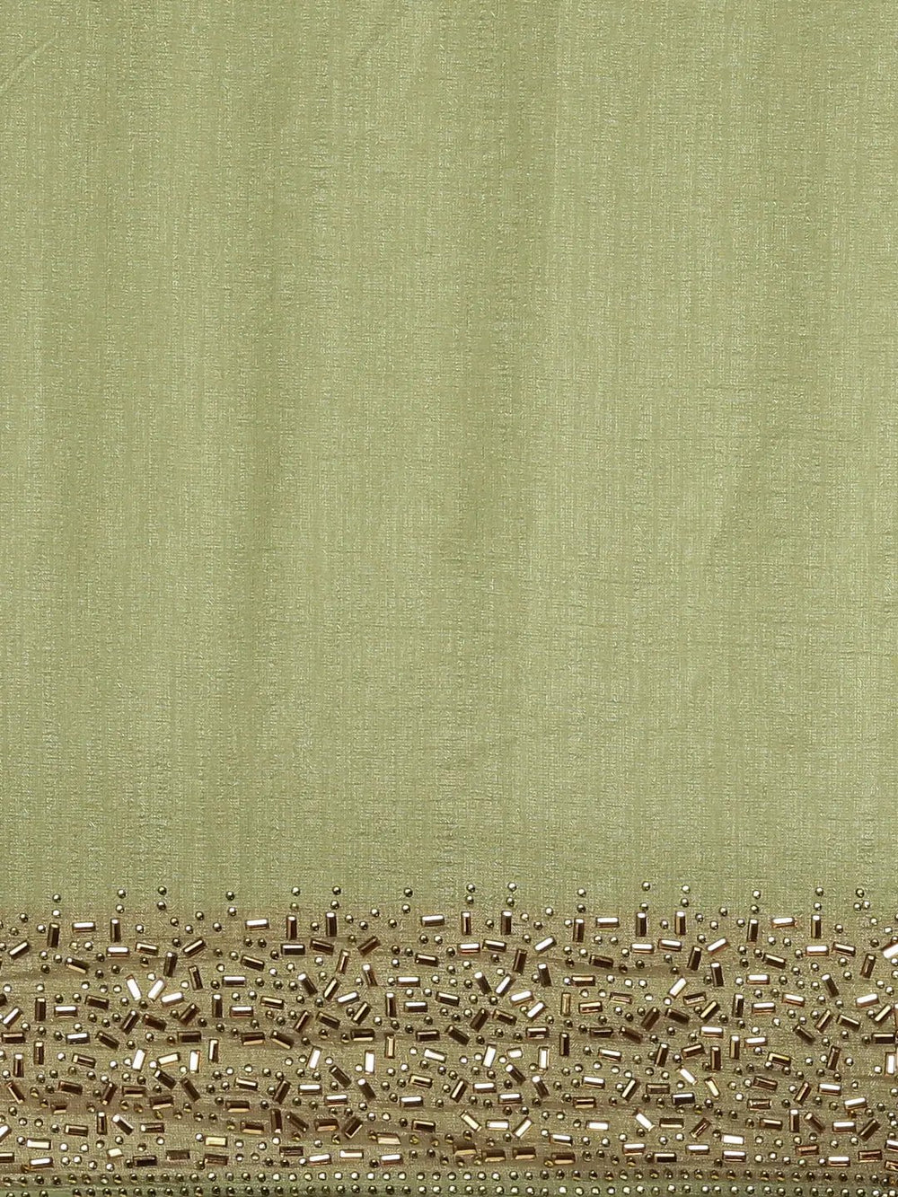 Green Colour Poly Silk Solid Saree with Embellished Border 