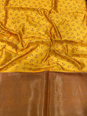 Wine Satin Pichwai Print Saree