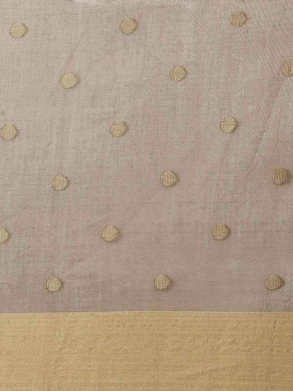 Grey Colour Banarasi Silk Saree with WovenDesign & Zari Work