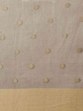 Grey Colour Banarasi Silk Saree with WovenDesign & Zari Work