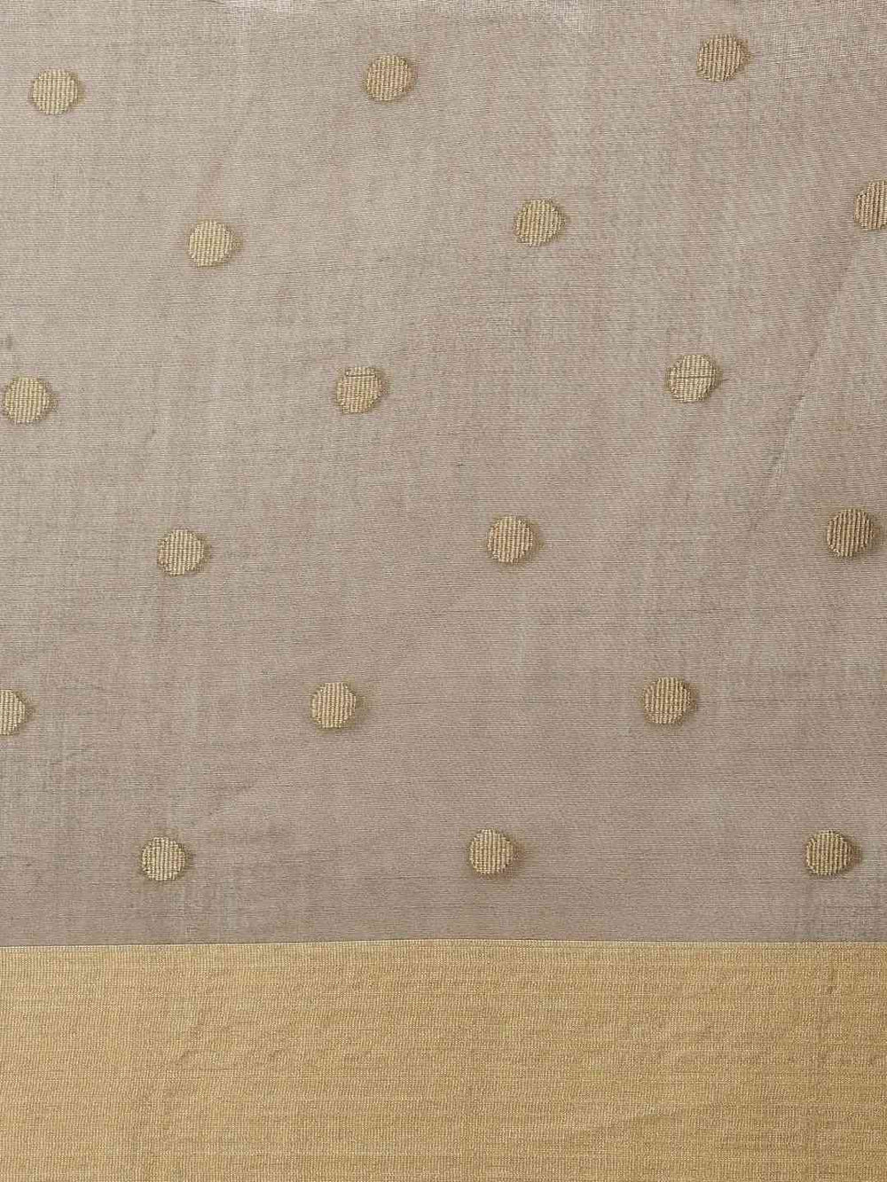Grey Colour Banarasi Silk Saree with WovenDesign & Zari Work