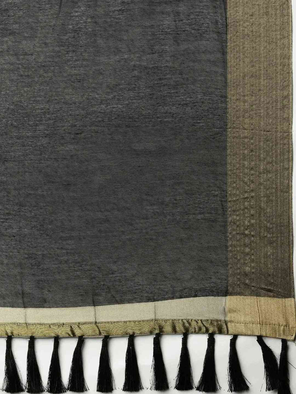 Grey Colour Banarasi Silk Saree with WovenDesign & Zari Work