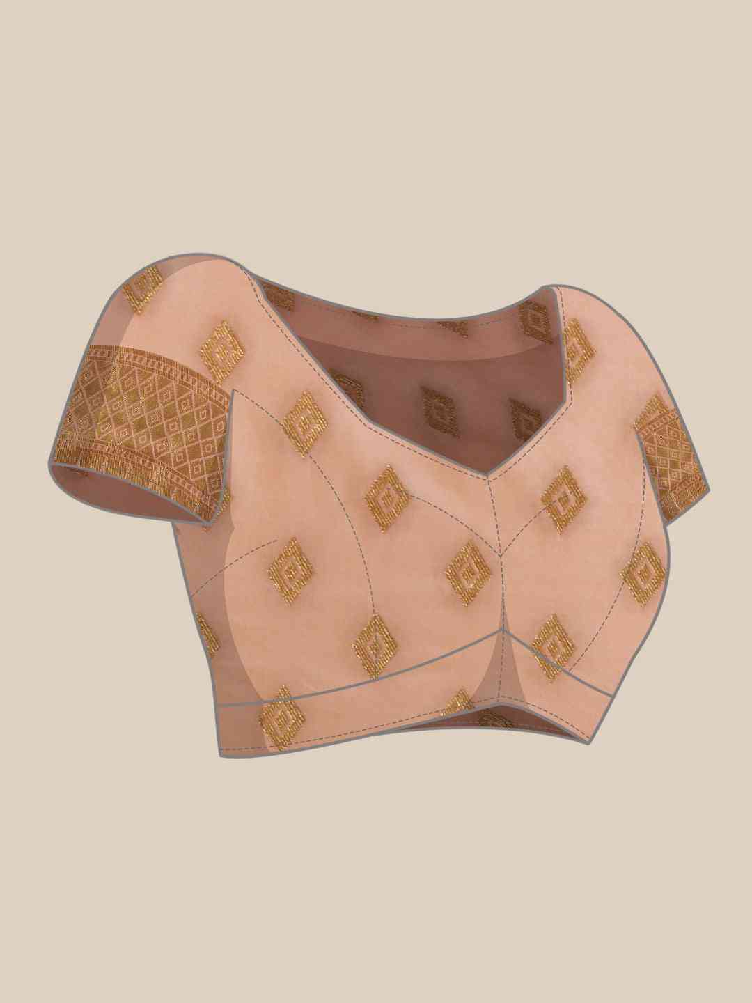  Pure Organza Banarasi Zari Motif Designer Saree 