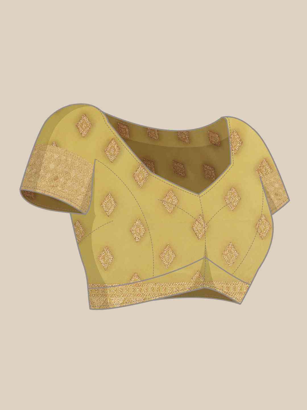  Pure Organza Banarasi Zari Motif Designer Saree 