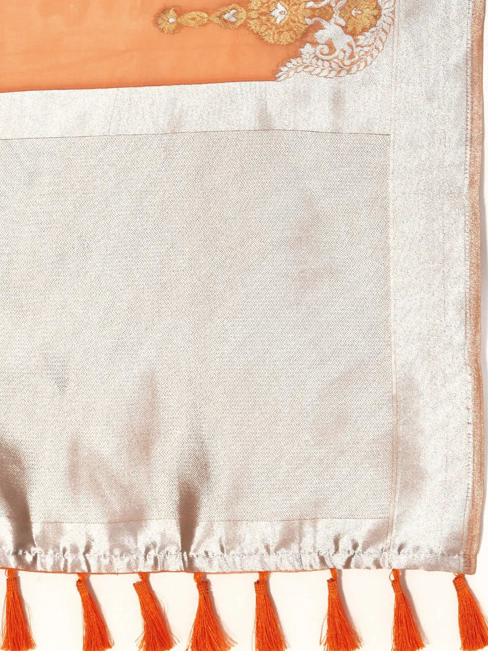  Orange Colour Pure Organza Banarasi Zari Work Saree 