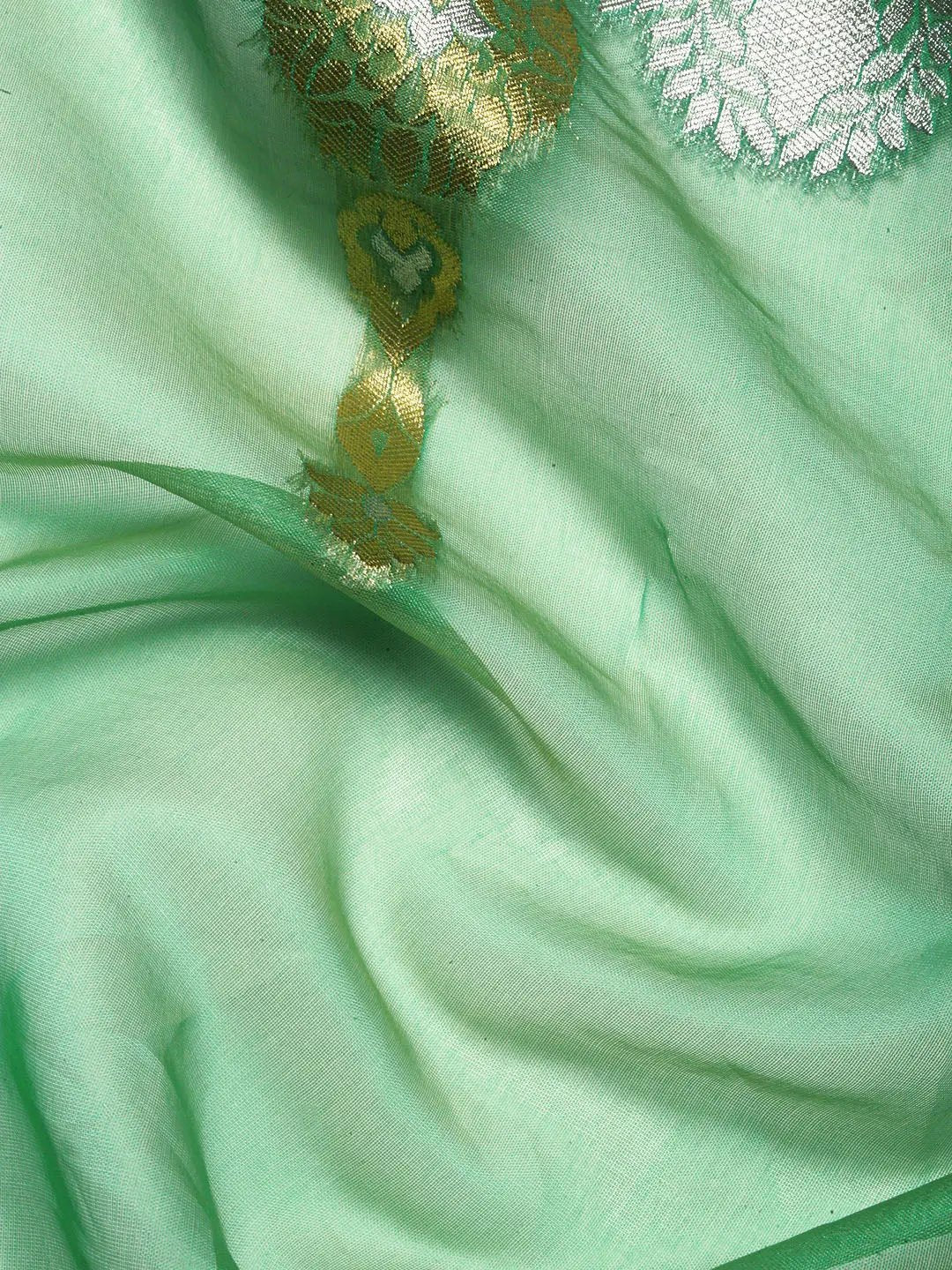  Pure Organza Banarasi Zari Motif Designer Saree 