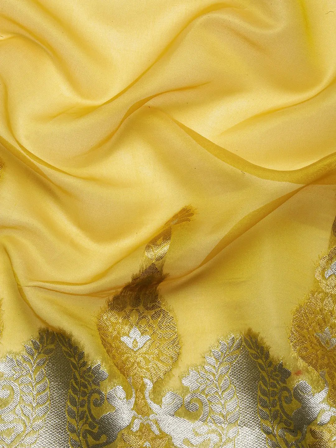  Pure Organza Banarasi Zari Motif Designer Saree 