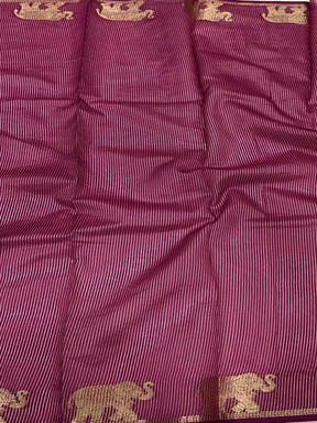 Pink Pure Silk Bandhani Butti Saree


