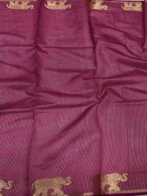 Pink Pure Silk Bandhani Butti Saree


