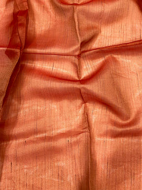 Radiant Ember Satin Tissue Saree

