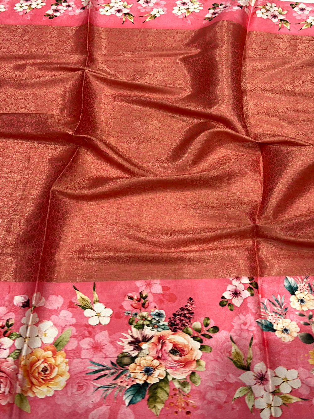 Pink Zari Zigzag Kota Doriya Saree