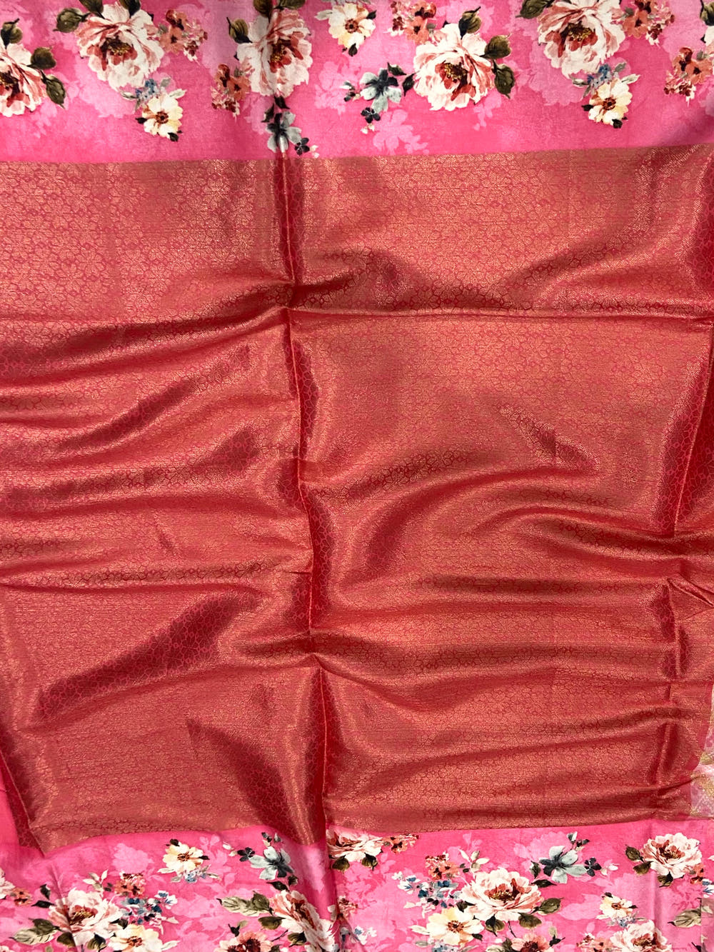 Baby Pink Zari Zigzag Kota Doriya Saree