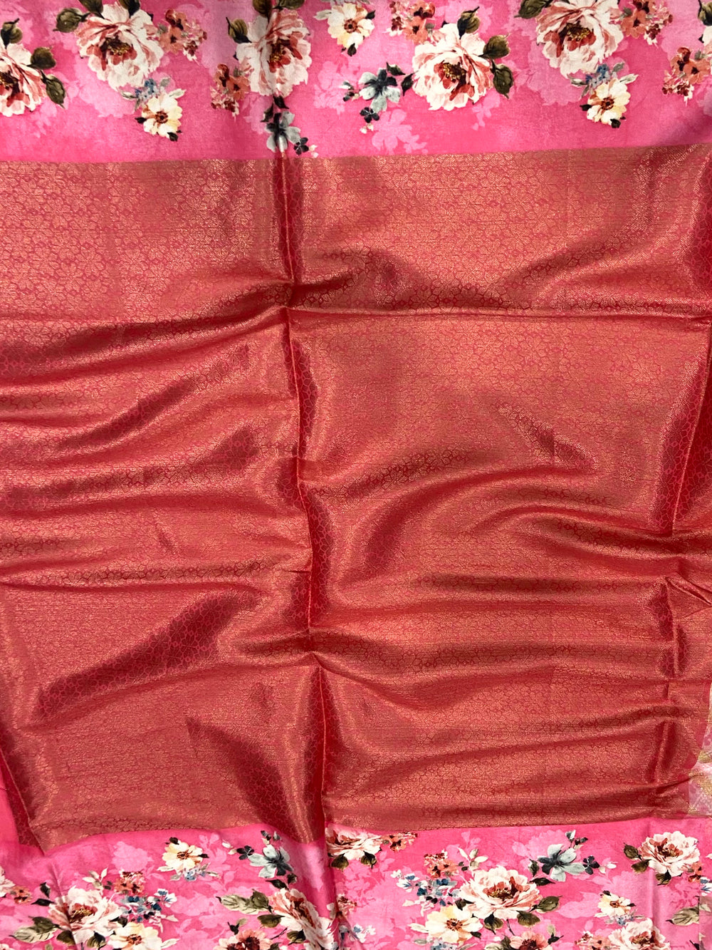 Baby Pink Zari Zigzag Kota Doriya Saree