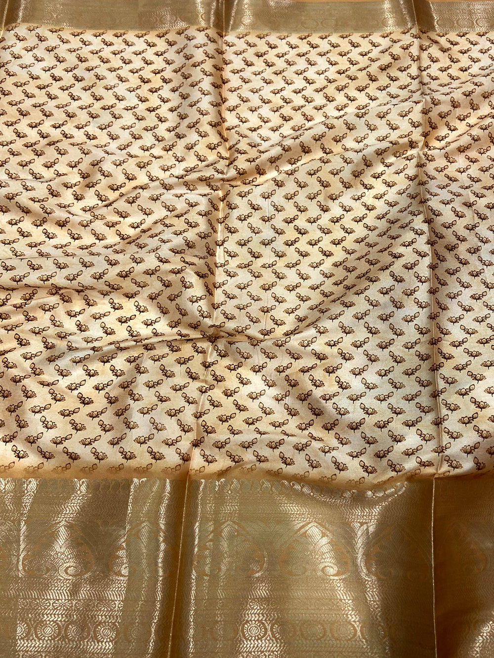 Sunlit Yellow Pichwai Print Soft Silk Saree