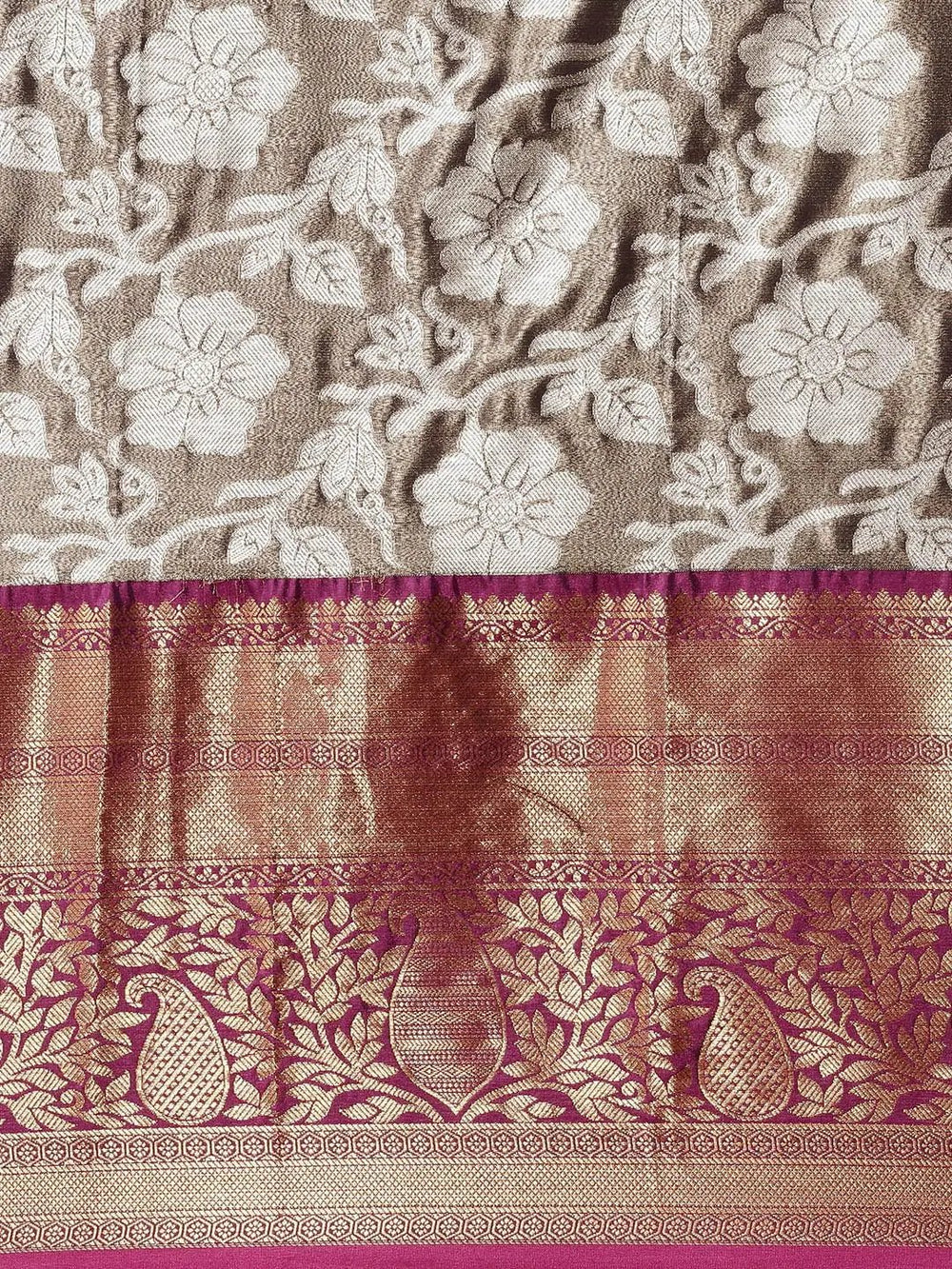 One Gram Gold Tissue Silk Saree With zari butti