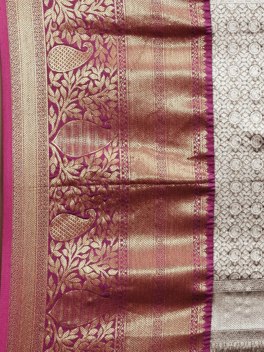 One Gram Gold Tissue Silk Saree With zari butti