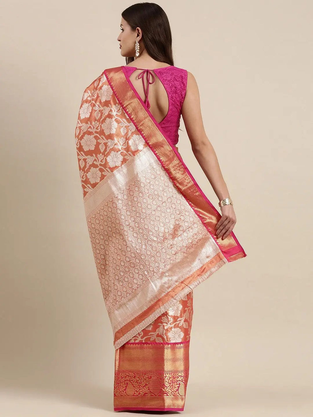 One Gram Gold Tissue Silk Saree With zari butti