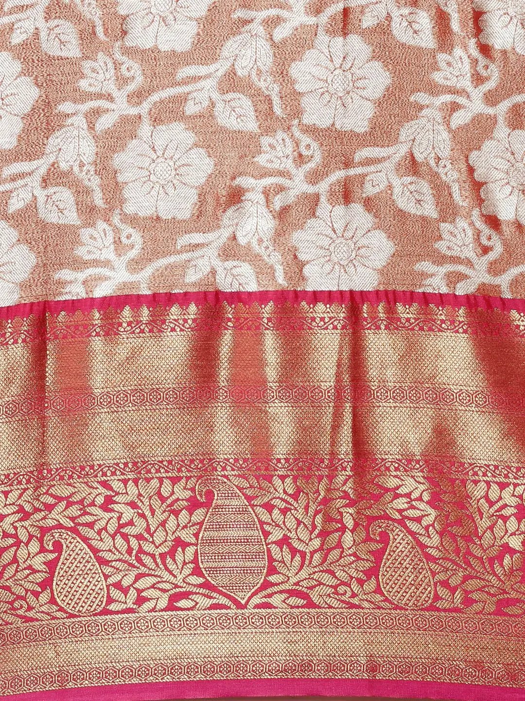 One Gram Gold Tissue Silk Saree With zari butti