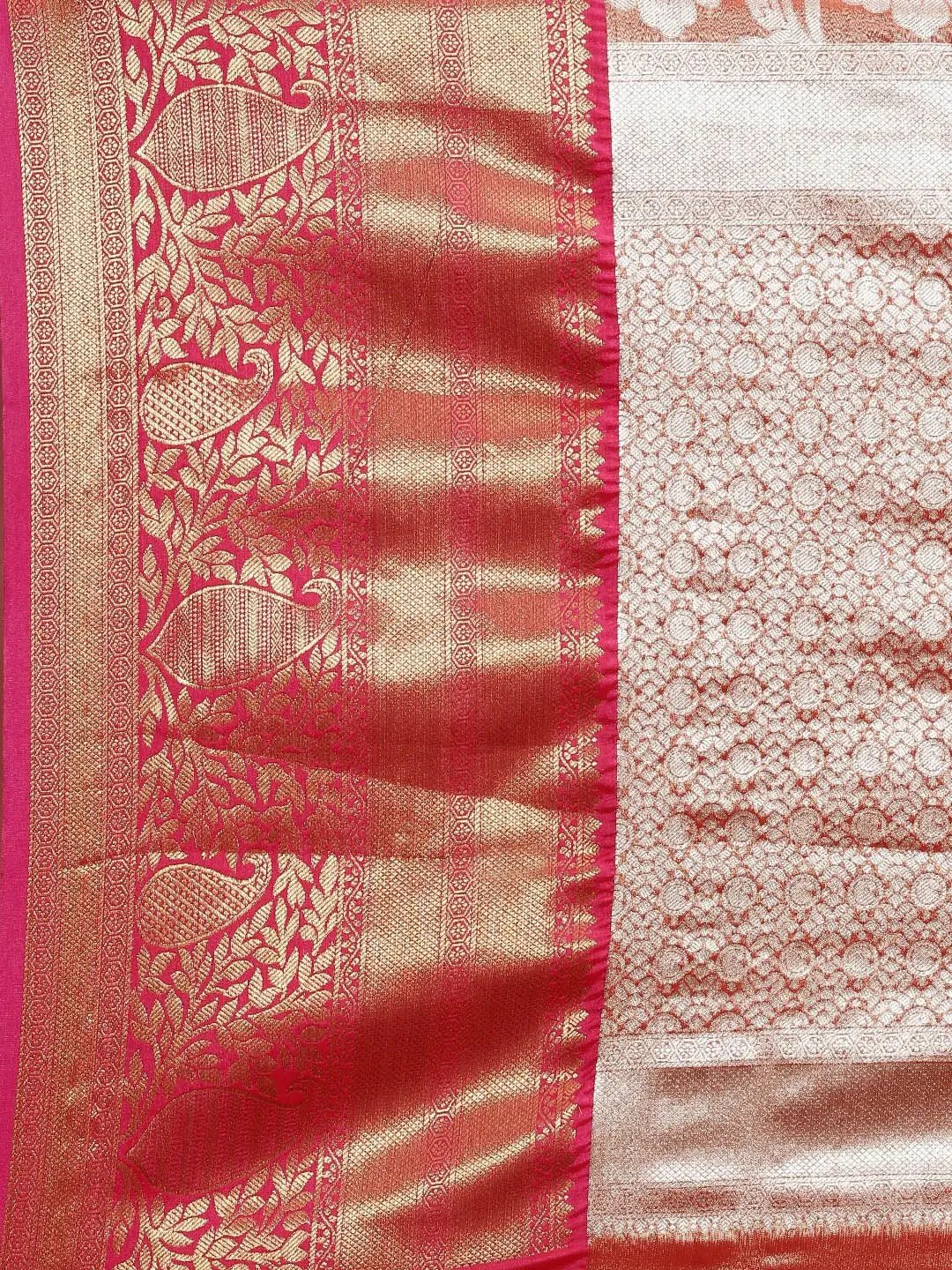 One Gram Gold Tissue Silk Saree With zari butti
