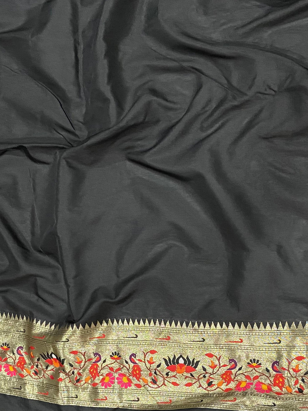 Black Yevla Paithani Meenakari Saree