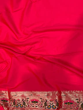 Pink Yevla Paithani Meenakari Saree
