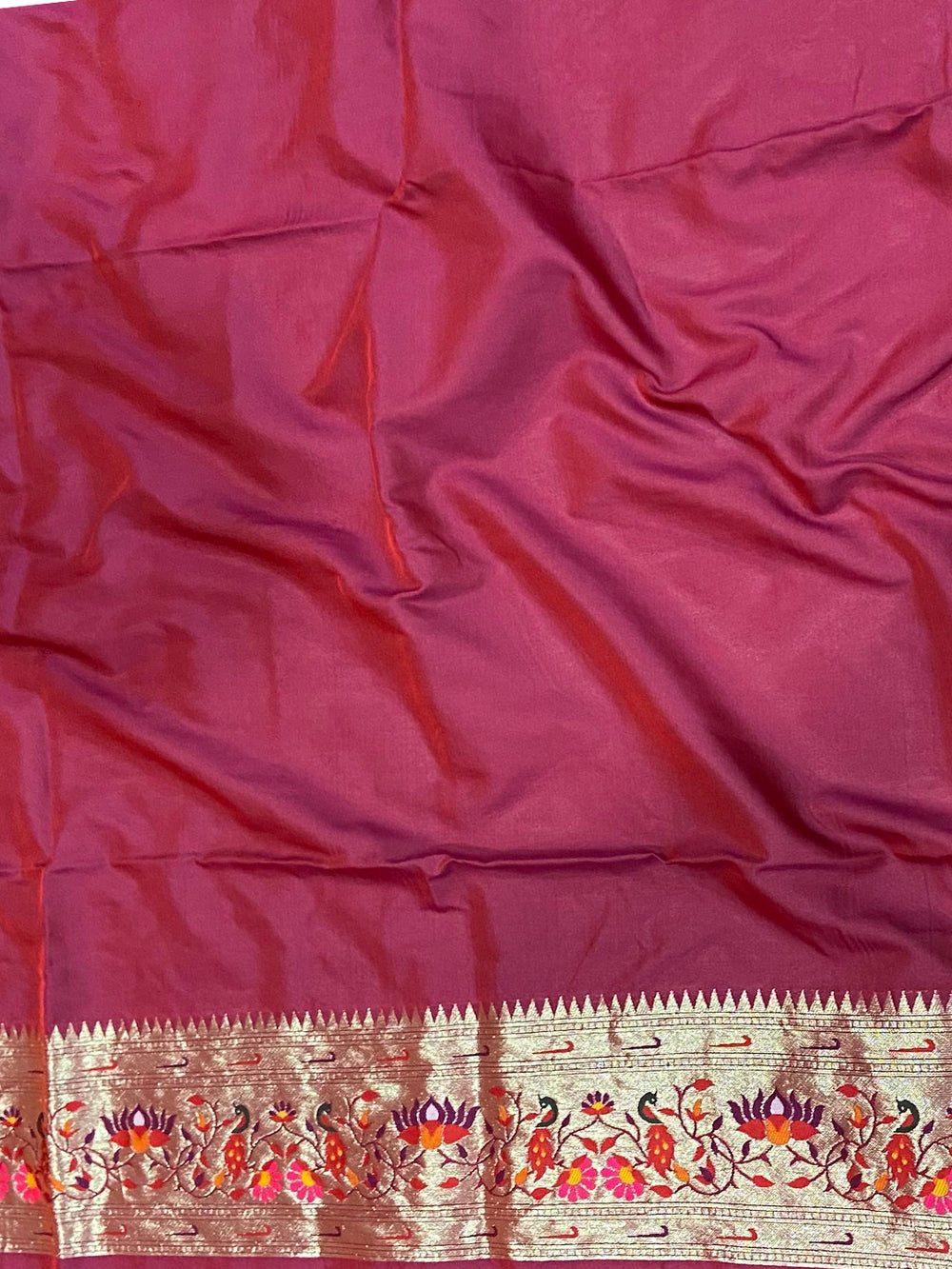 Wine Yevla Paithani Meenakari Saree