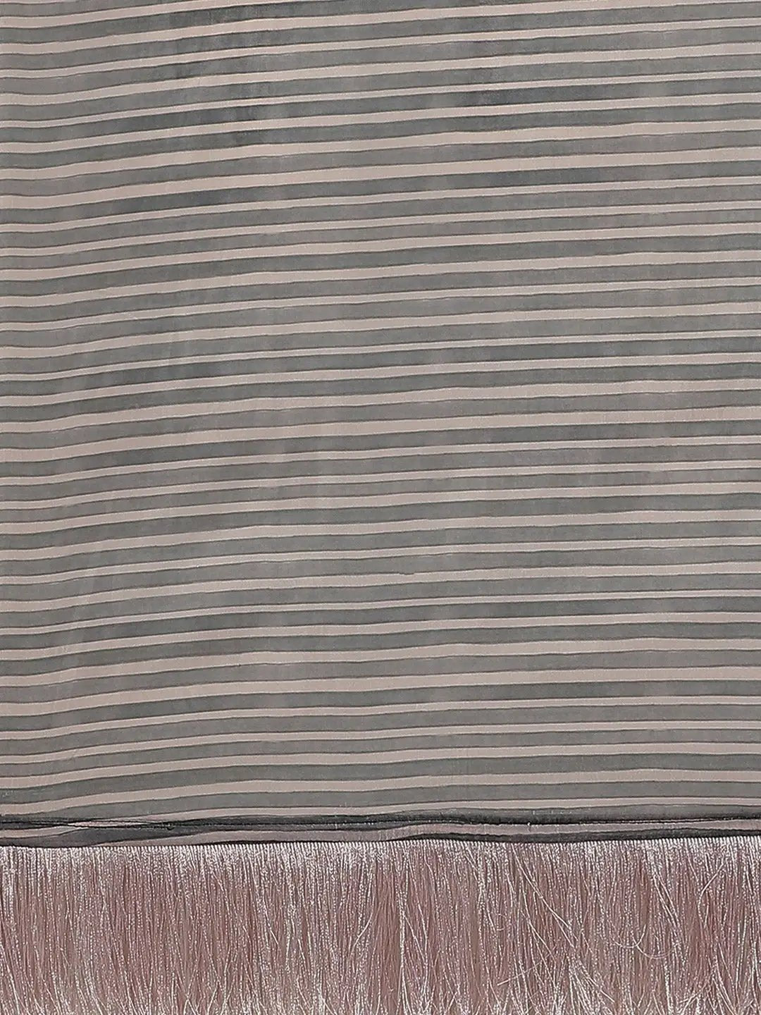 Vastranand Celebrity Striped Silk Saree With Resham Tassel 