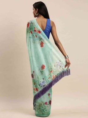 Buy At Vastranand Celebrity Floral Printed Silk Saree
