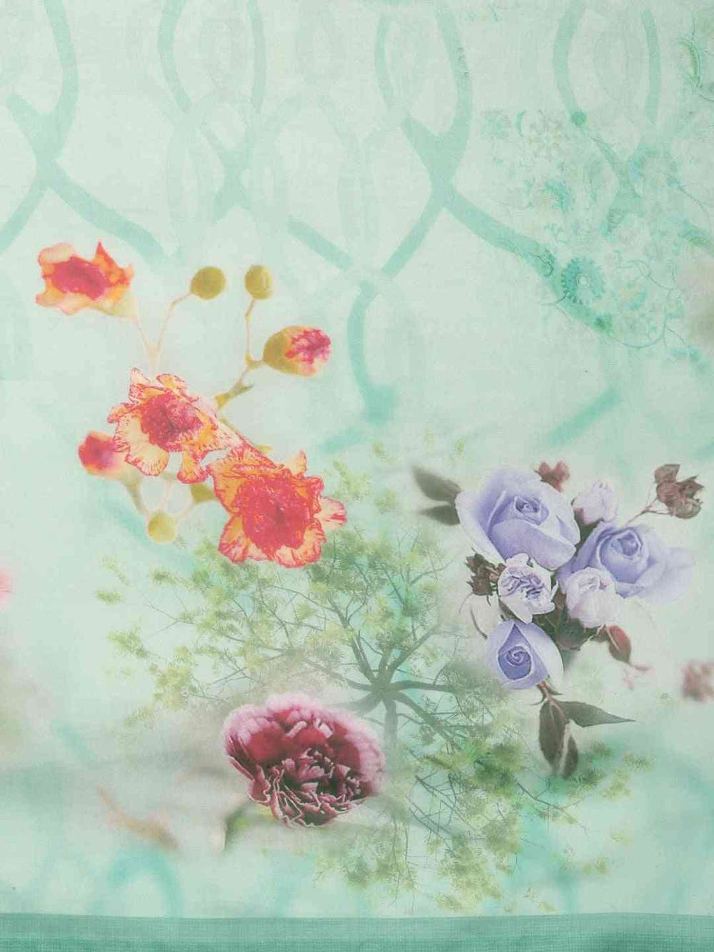 Buy At Vastranand Celebrity Floral Printed Silk Saree