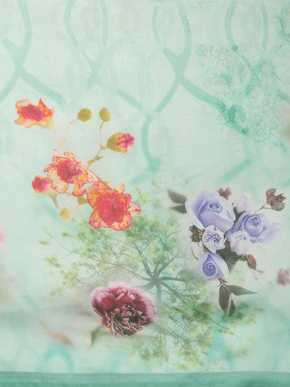 Buy At Vastranand Celebrity Floral Printed Silk Saree