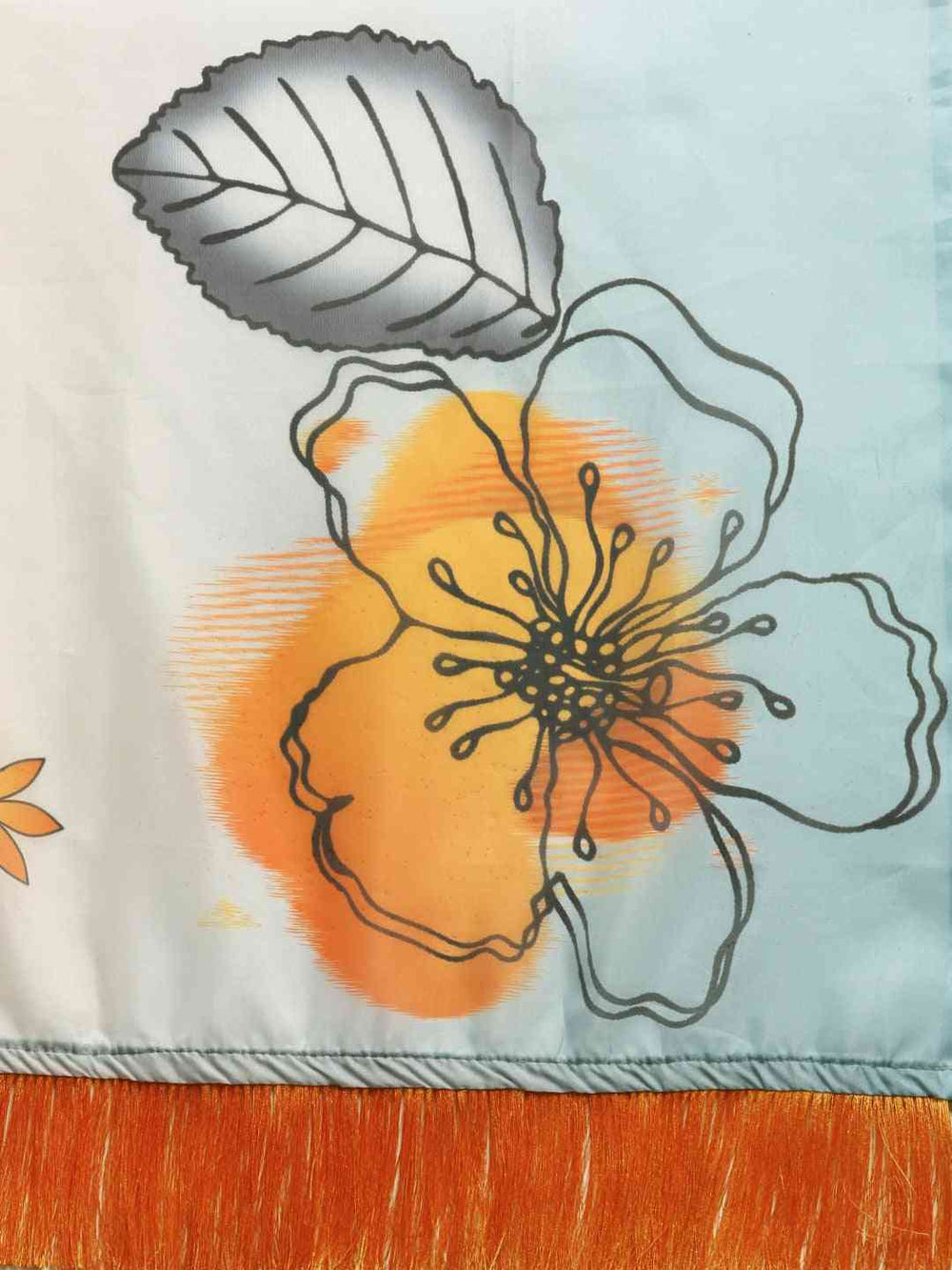 Buy Celebrity Floral Printed Silk Saree with Resham Tassel 